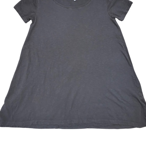 Organic Cotton Tunic Dress Short Sleeve Relaxed Boho Sustainable Lagenlook Layer - Picture 5 of 14